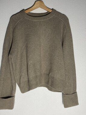 Abercrombie & Fitch Women's The A&F Madeline Crew Sweater Light Brown Size M